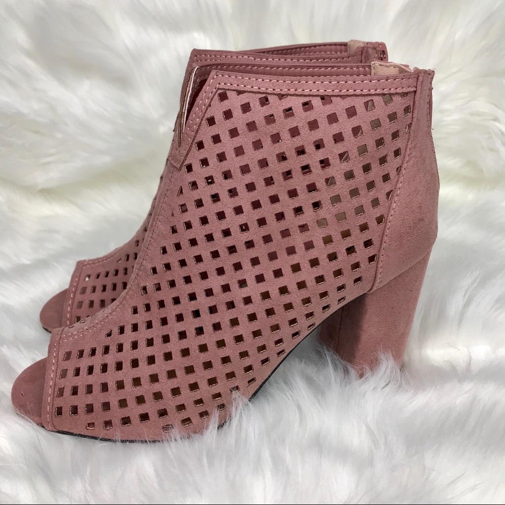 💥LAST PAIR SIZE 9💥MAUVE VEGAN SUEDE ANKLE BOOTS - Picture 6 of 8